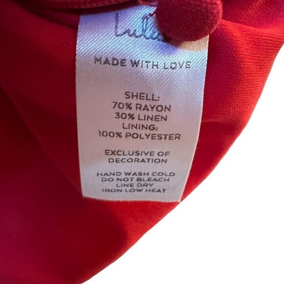Lulus Made for‎ Madrid Red Tasseled Cropped Top Linen Rayon Women's Size Large - Picture 7 of 7
